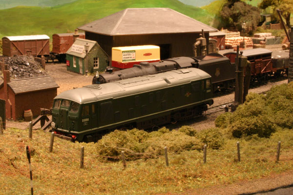 A Class 24 stands at the buffers in Glendevon Sation.