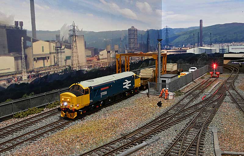 Swinton TMD - A class 37 and train stands in the Nuclear Flask Facility.