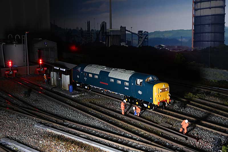Swinton TMD. A class 55 Deltic at the refuelling facitlity.