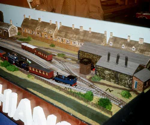 Lothians Light Railway. The clubs second 009 layout. This layout was eventually dismantled, but this section was not disposed of and was later used as the basis of the station section of Caeredwyn. 1971 - 82.