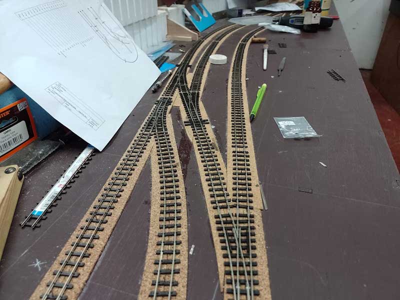 Track laying in the main station.