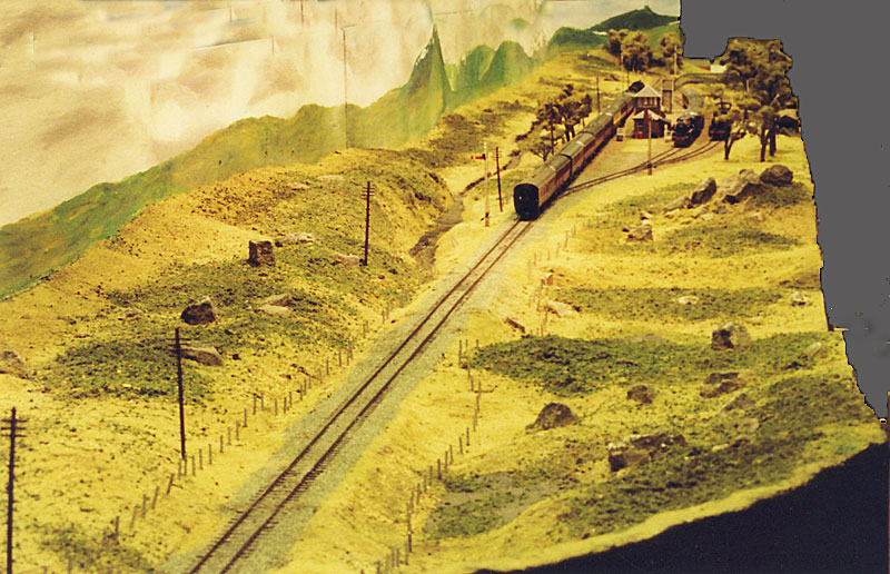 Corrour. This 00 layout was a model of the station on the West Highland line.